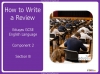 Eduqas GCSE English Language - Writing a Review Teaching Resources (slide 1/66)
